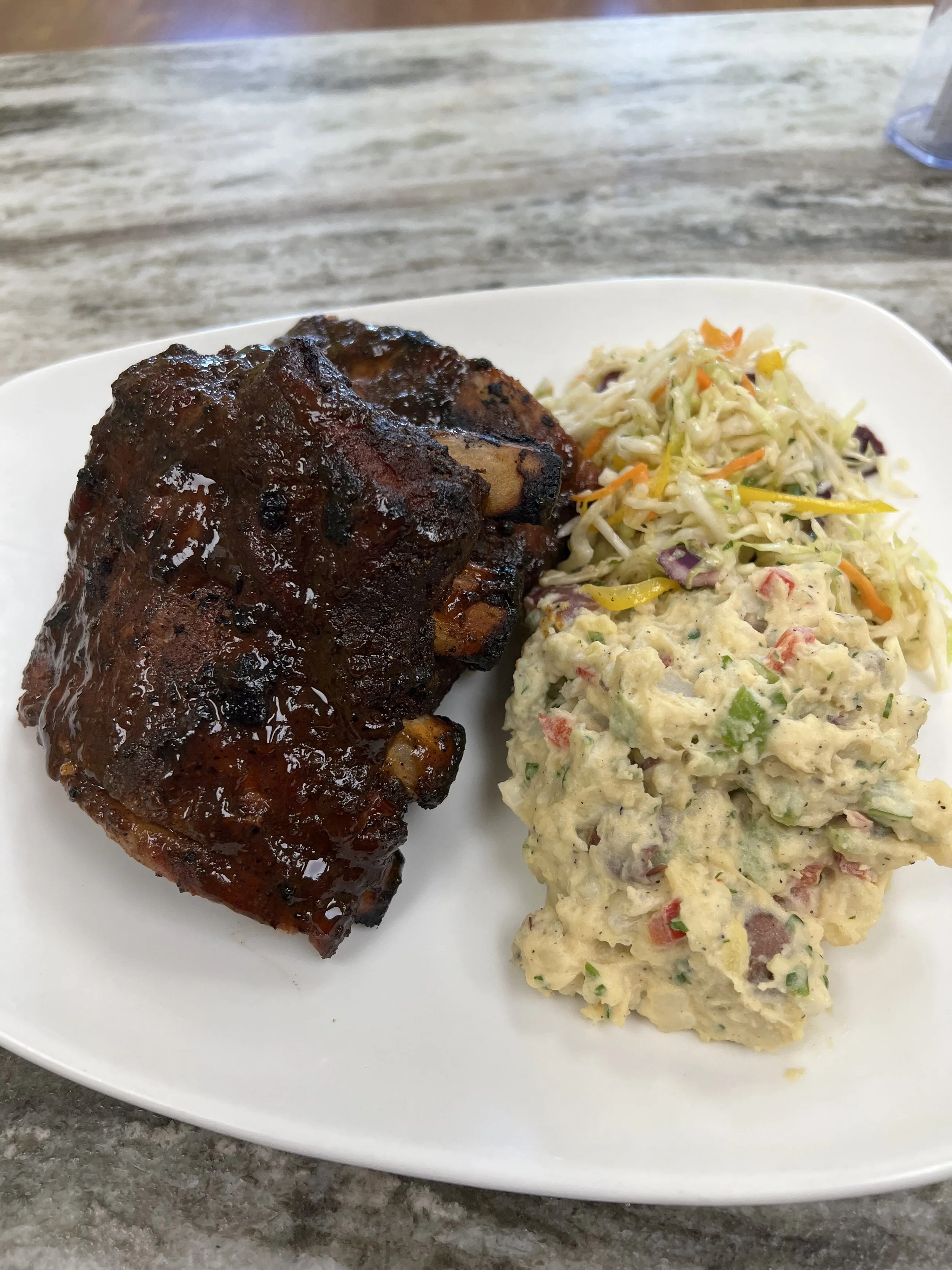 BBQ Baby Back Ribs with a Side Salad