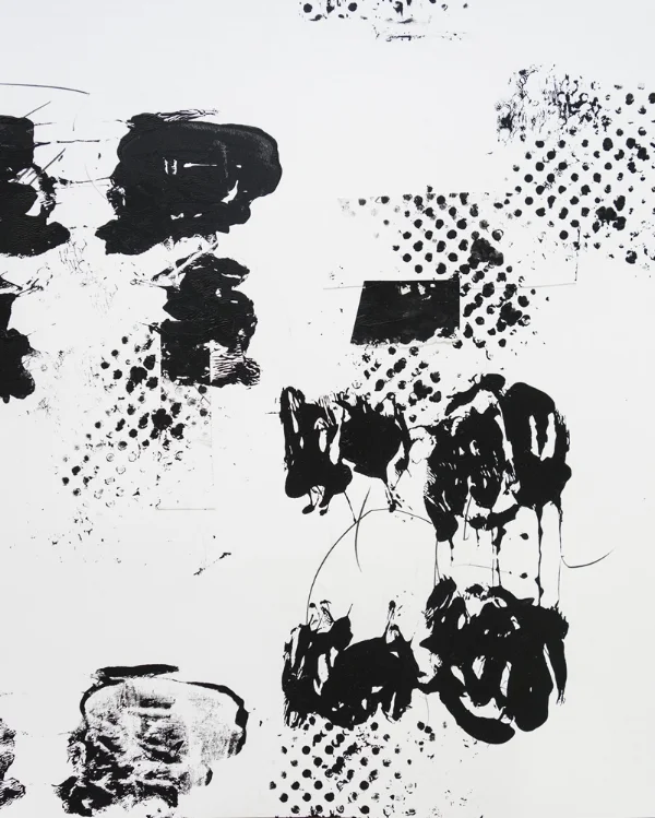Untitled , 2016 Acrylic, ink and pencil on paper 9 x 24 inches