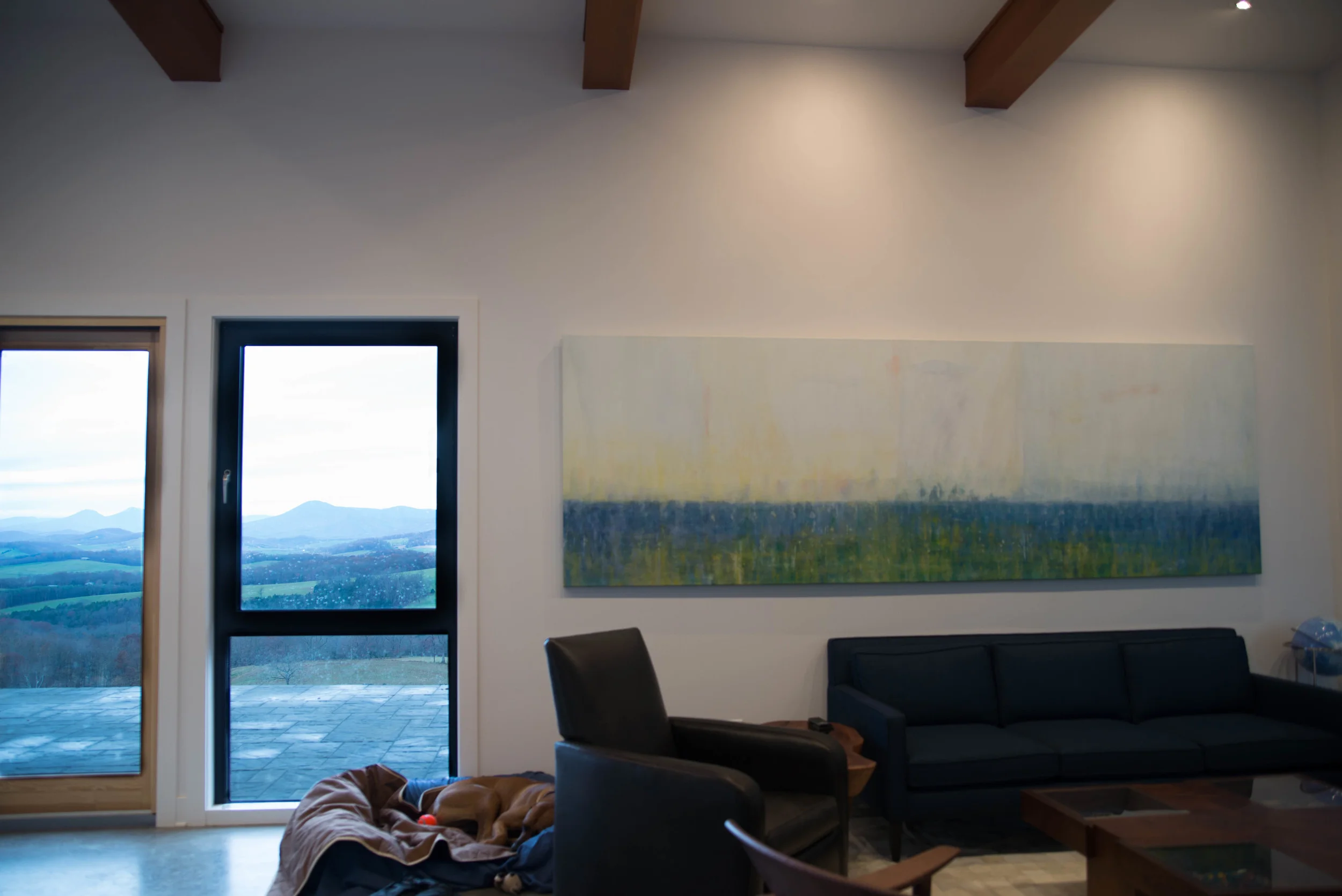 Blue Ridge, Acrylic on Canvas, 3' x 12'.