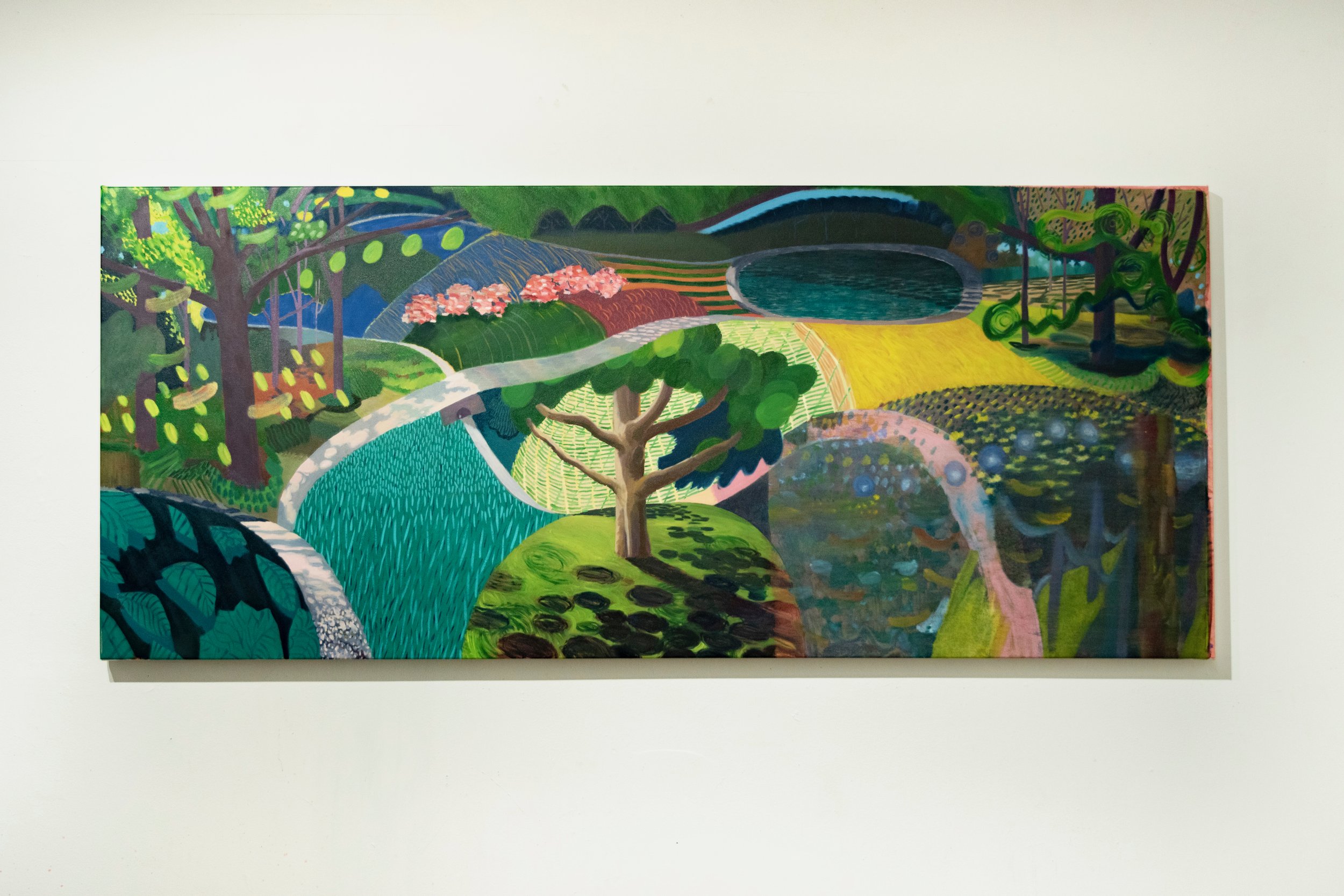 A Walk in the Park (After Hockney)