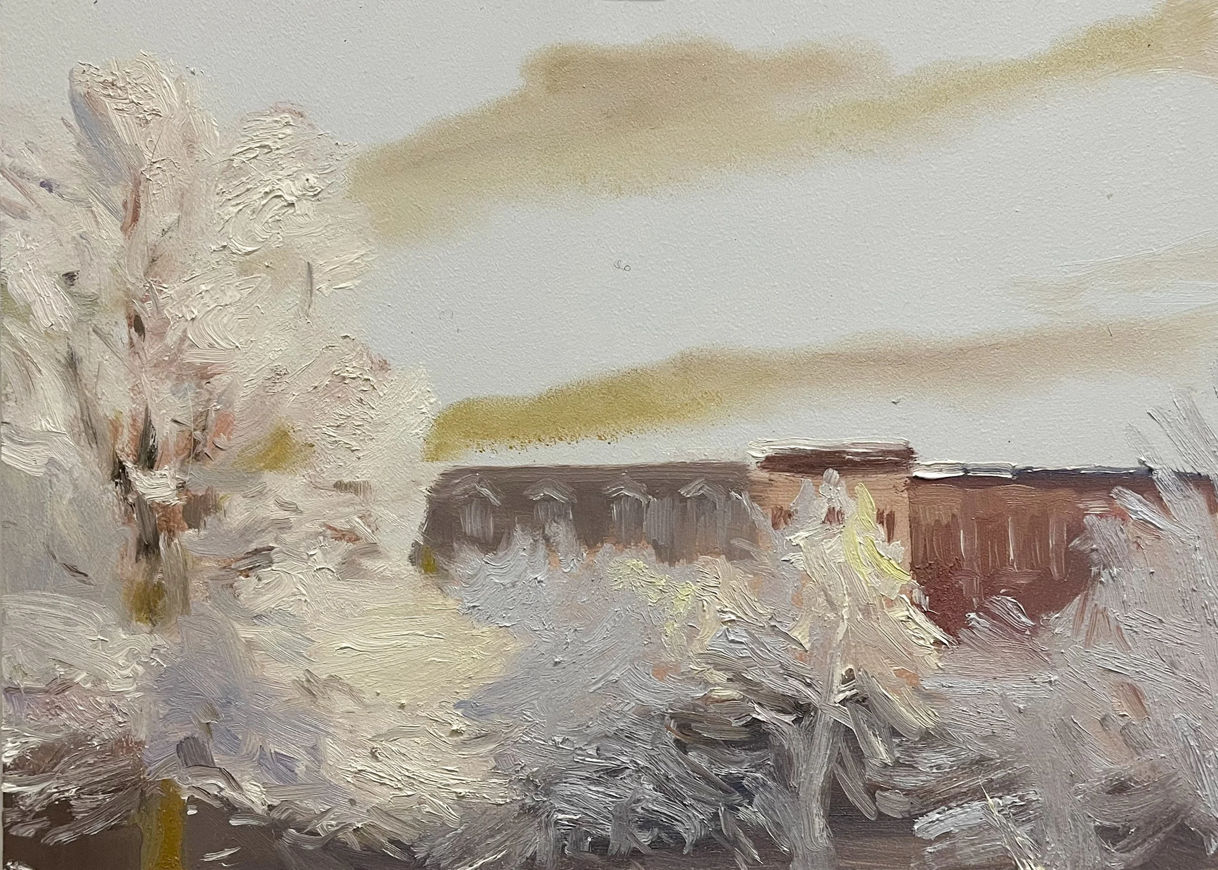 Study For Snowy Neighborhood, January 2026