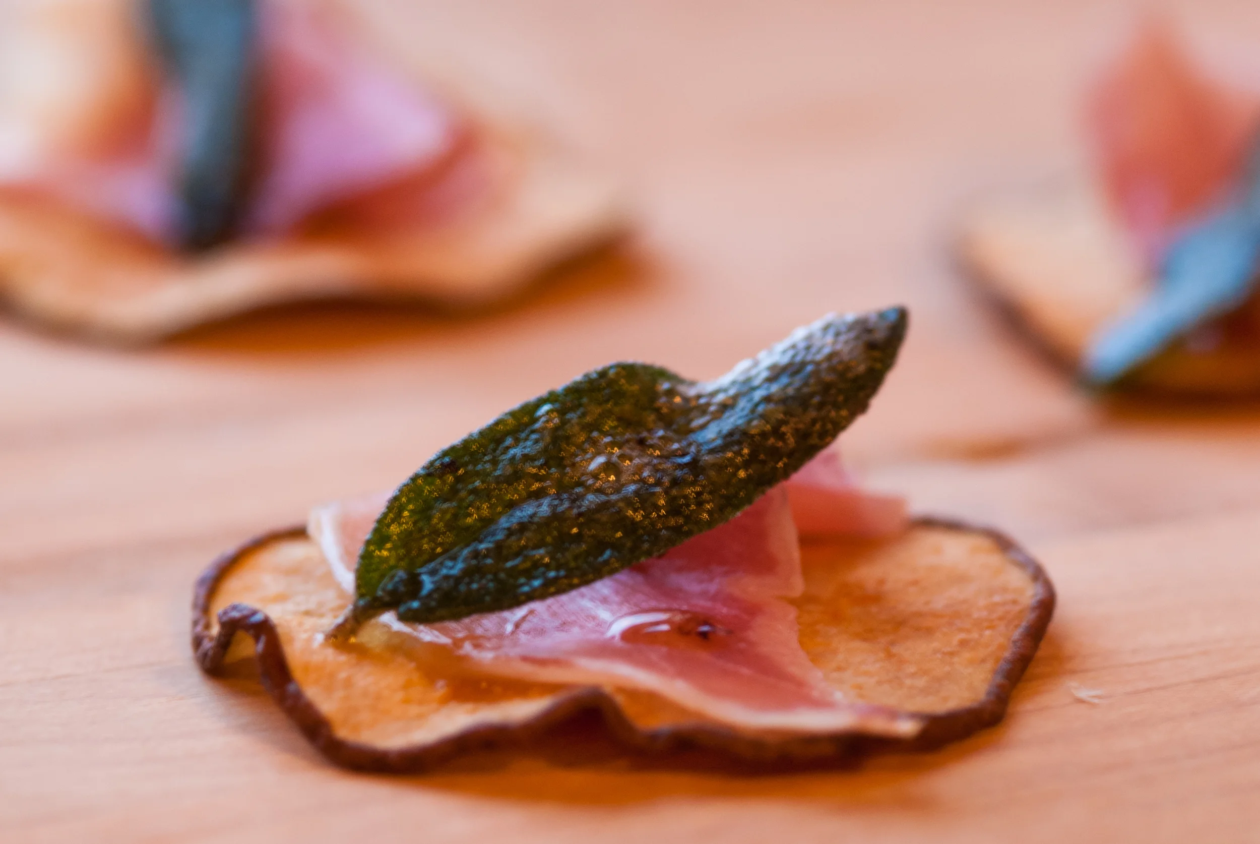 s&c pear with speck and browned butter fried sage