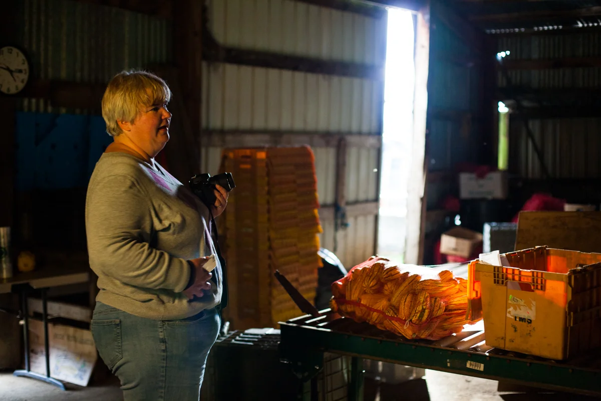 Vicky from Little Brown Farm captures light in the barn
