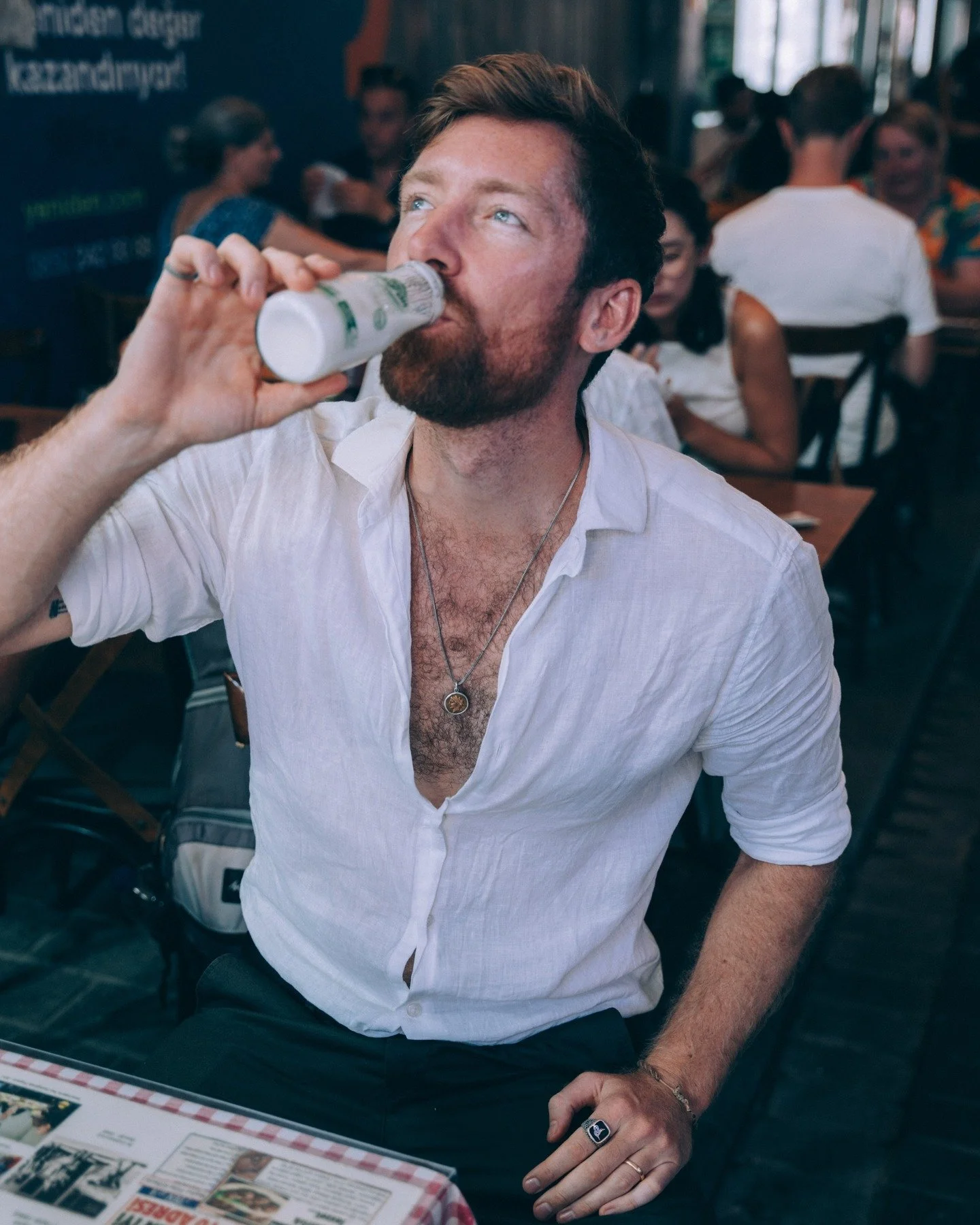 I remember my first time trying Ayran...

It was odd &ndash; a watery, yogurty drink that's a bit salty, but also sour? 

And you want me to drink this with dinner?

Luckily, I have an open mind, and more open stomach... a few more sips and it became
