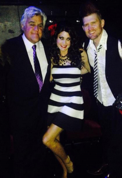 Backstage after opening for Jay Leno with half of the group.