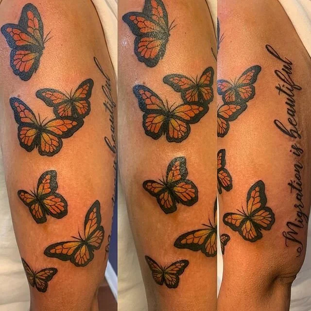 Done today @darkhearttattoo  #tattoo #tattoos #monarchbutterflytattoo #monarchtattoo #butterfly #butterflytattoo #momarch