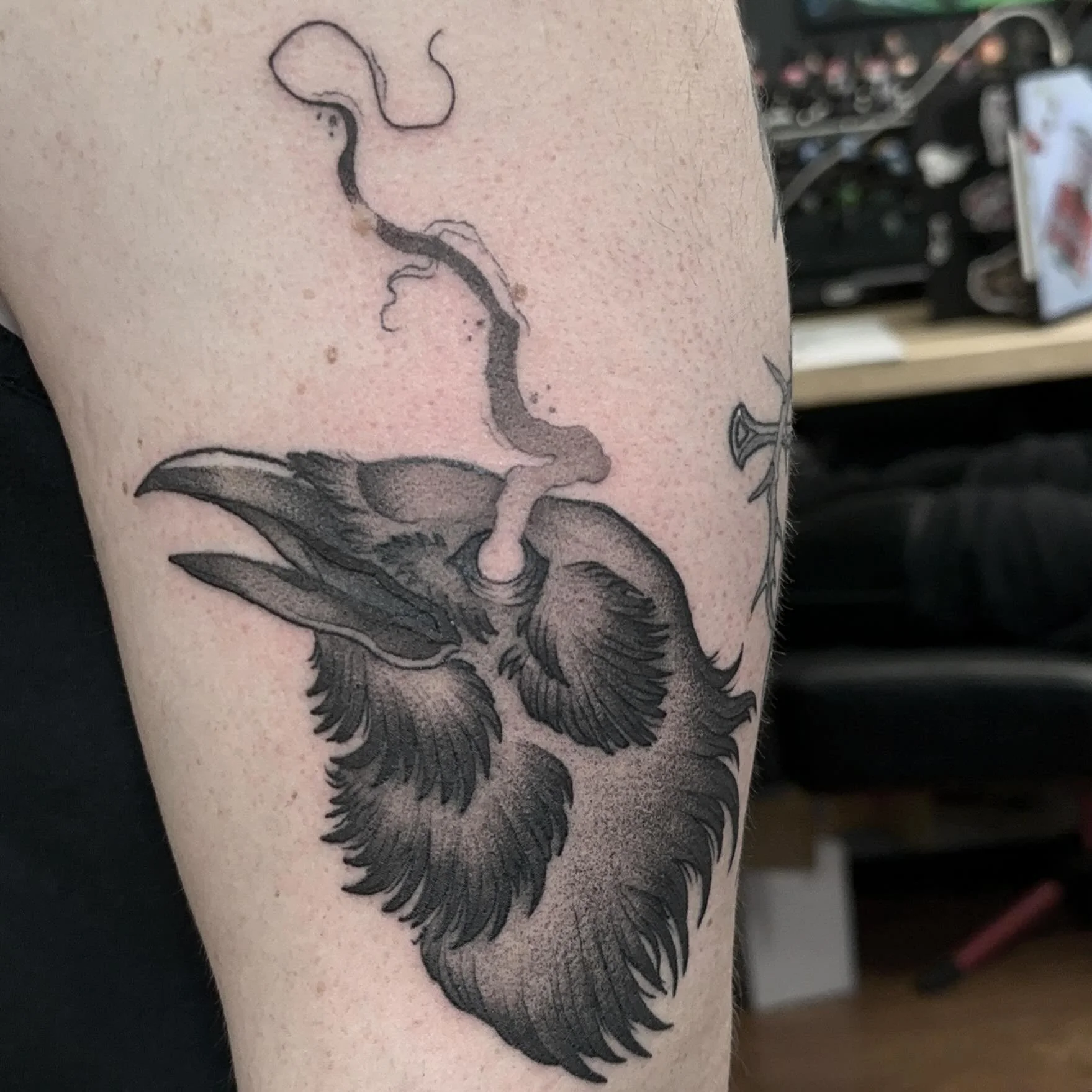 i suck at getting photos lately but lines healed, shading done today. thanks casey!