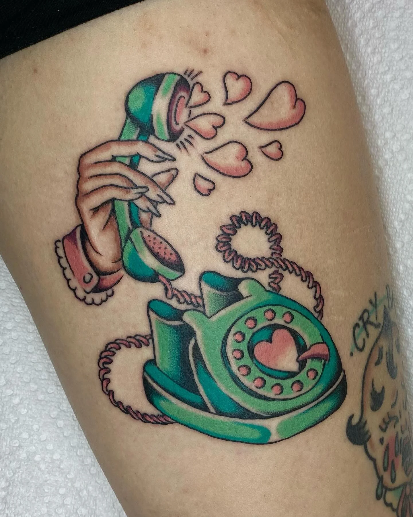 Birthday tattoo for the birthday girl @anabellmorotattoos !