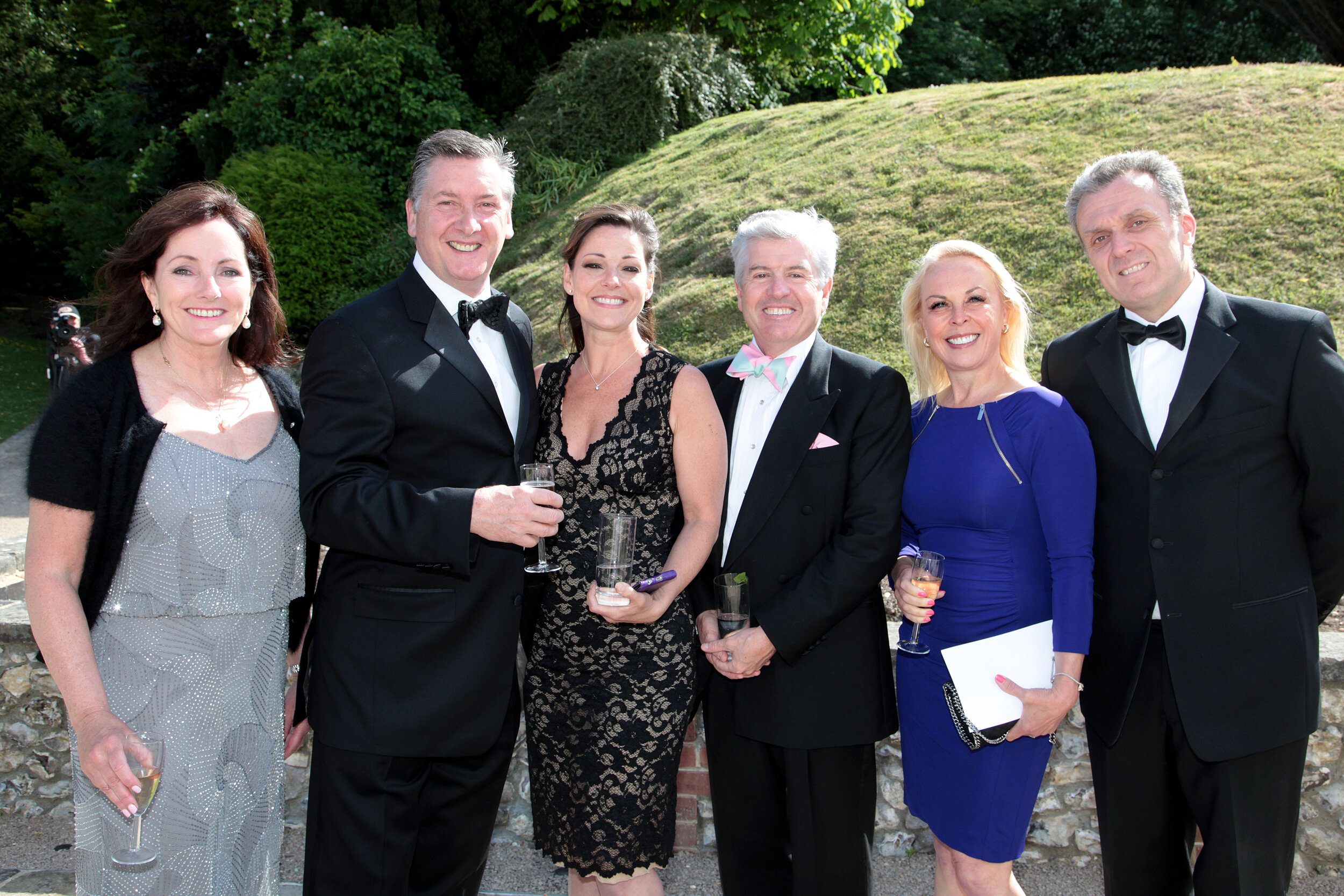 Jacquie Brunjes, Robin Coussins, Ruthie Henshall, Dr Harry Brunjes, Jayne Torvill and Philip Christensen at Folkington Manor