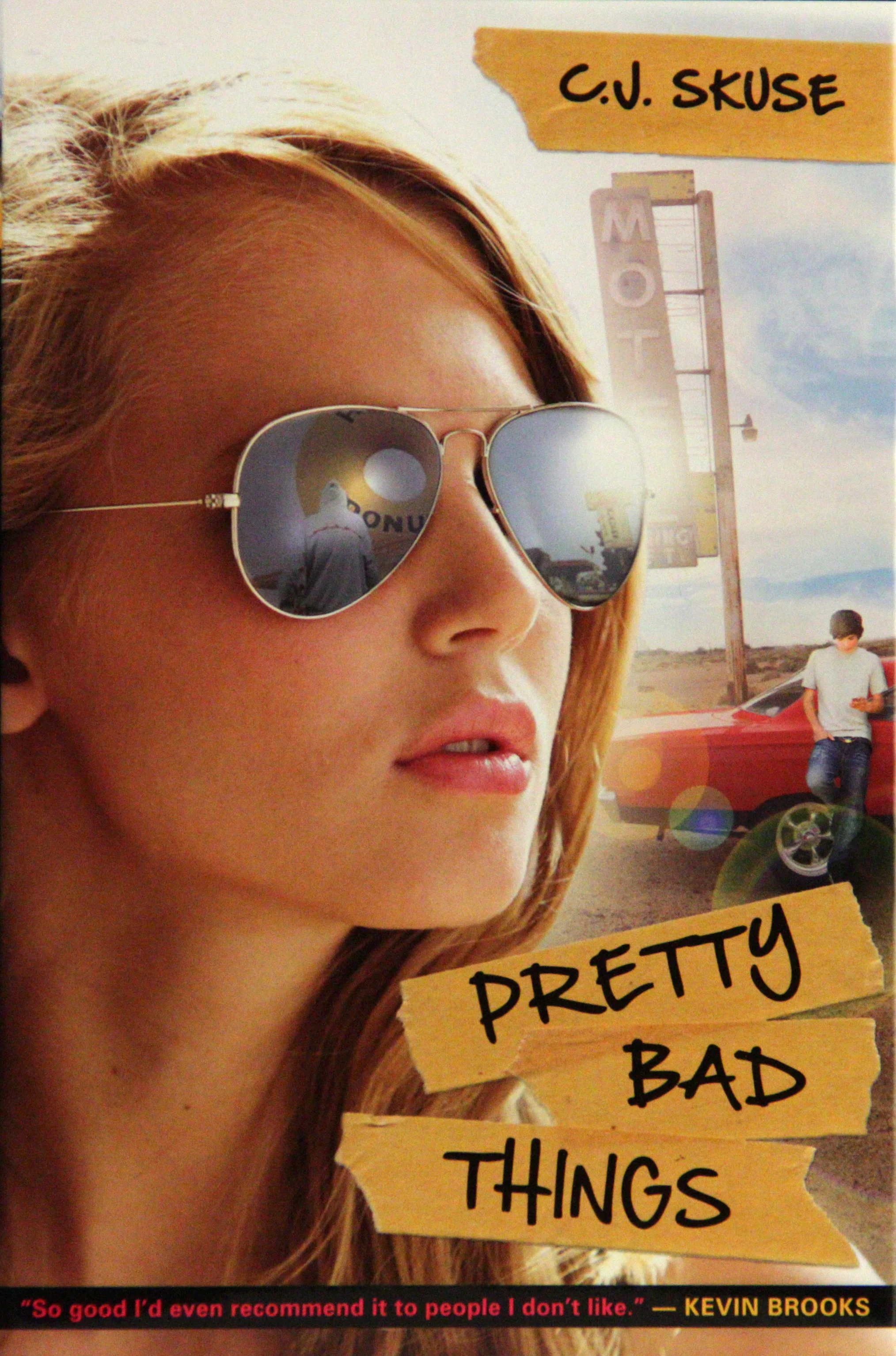  Pretty Bad Things is about twin teens with opposing personalities on a mission to find their dad, who they hadn't seen or heard from since childhood.  This cover was a chance to be badass and I loved playing that up in the cover art (compiling image