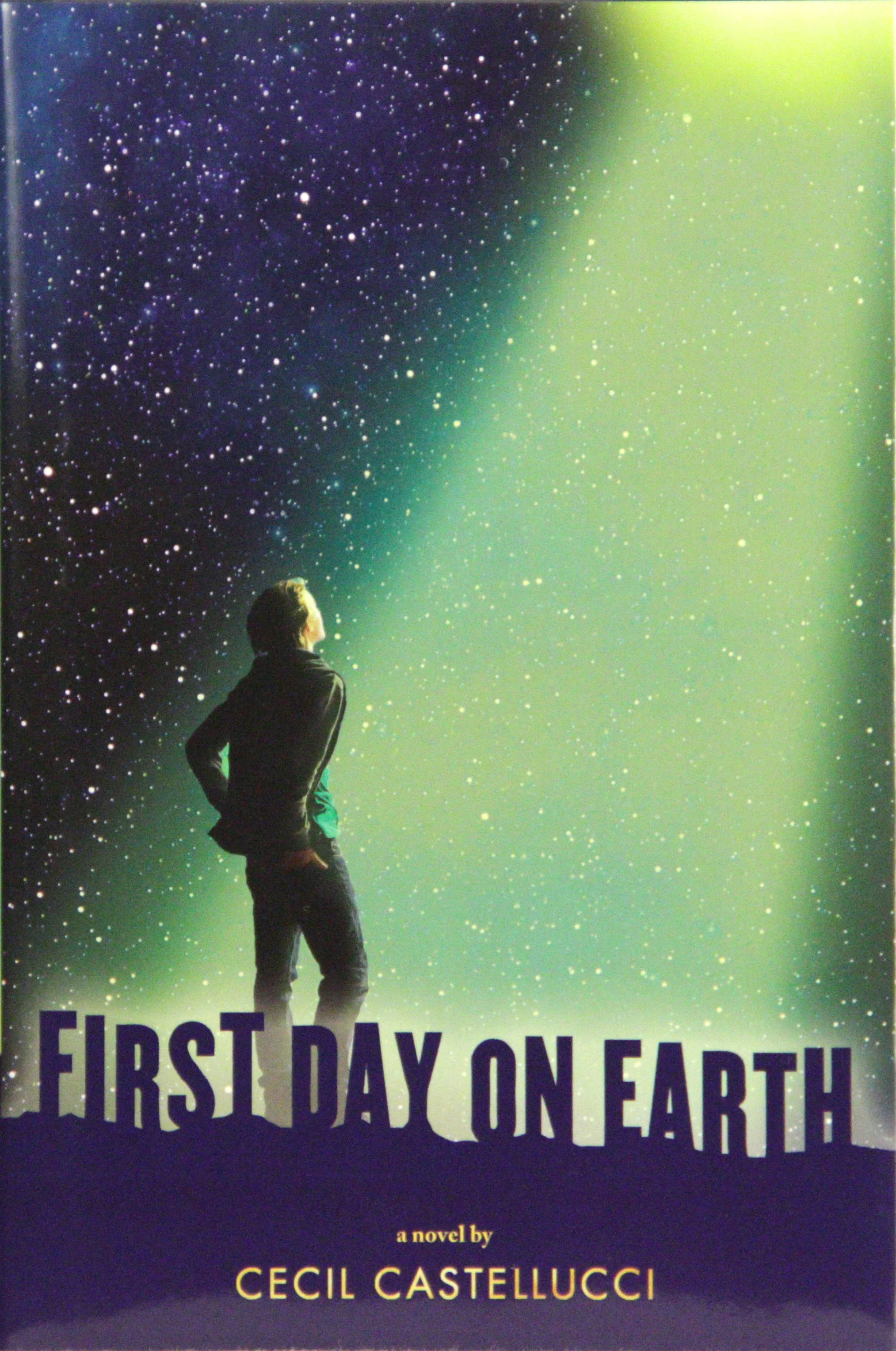 First Day on Earth is about alien abduction, but it's more about dealing with feeling like a misfit when you're a teenager, a feeling that's nearly universal (see what I did there?).  This cover is a combination of an amazing stock photo from&nbsp;E