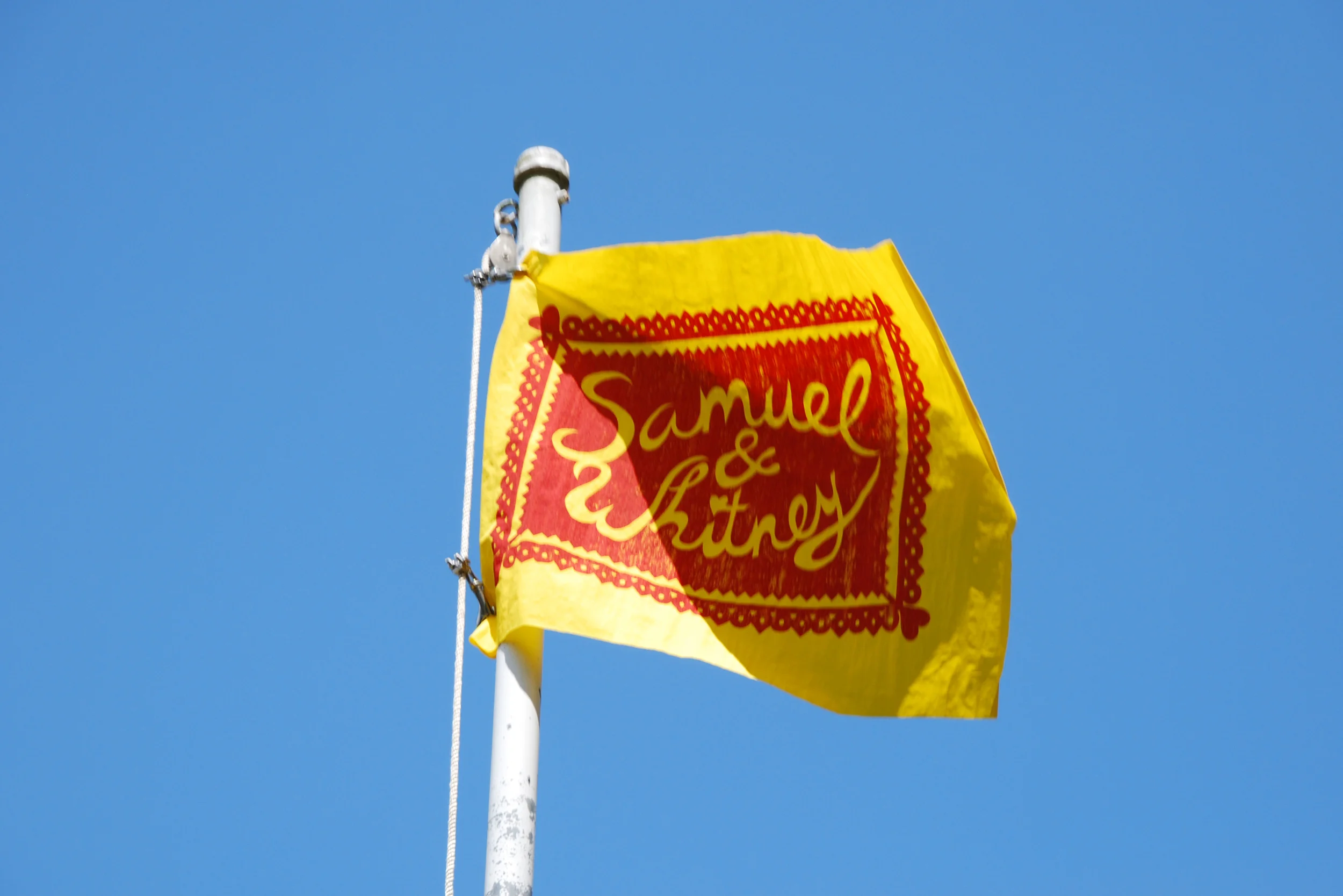 Flag that was raised at the end of the ceremony