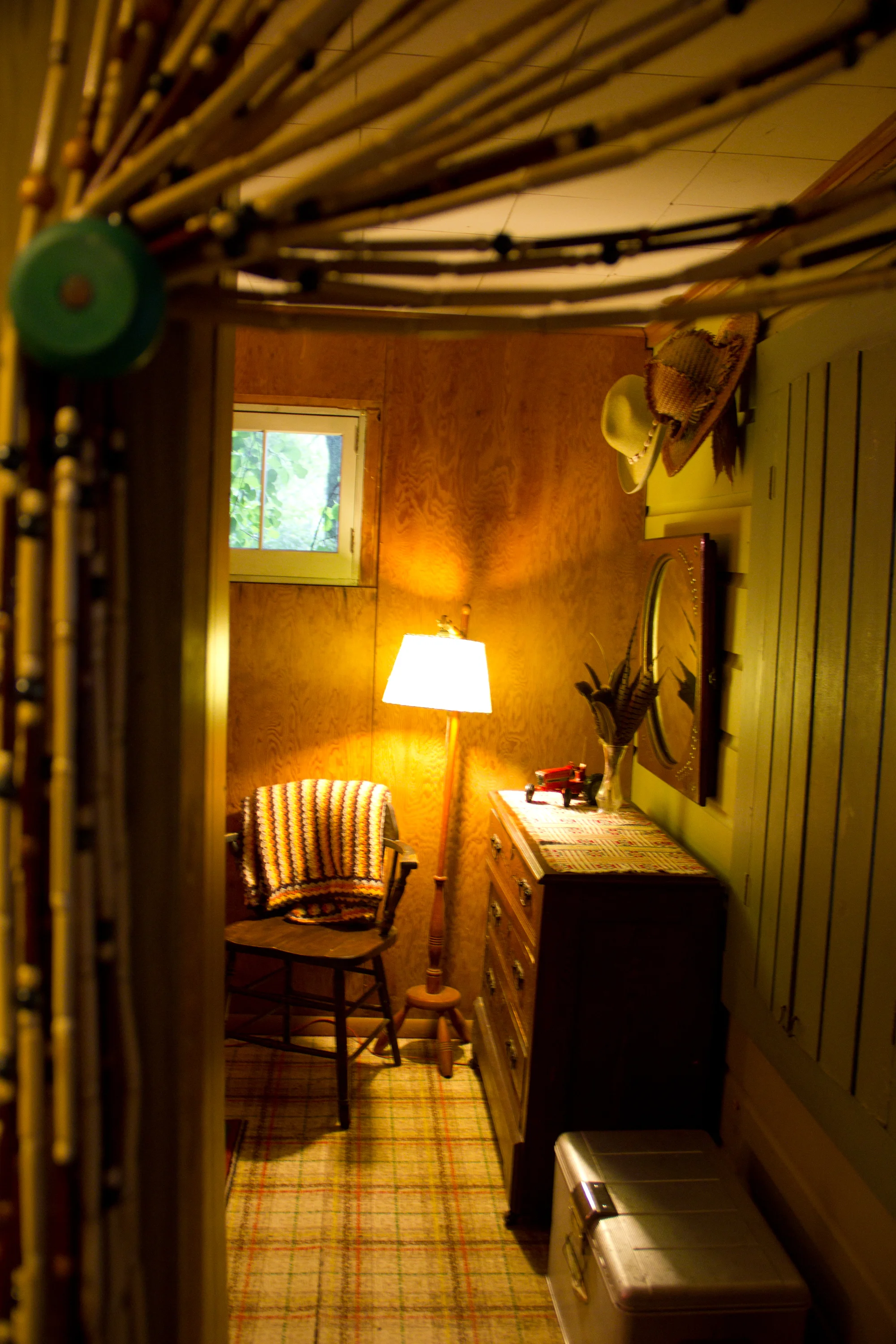 Looking into the doorway of the main bedroom (by me)