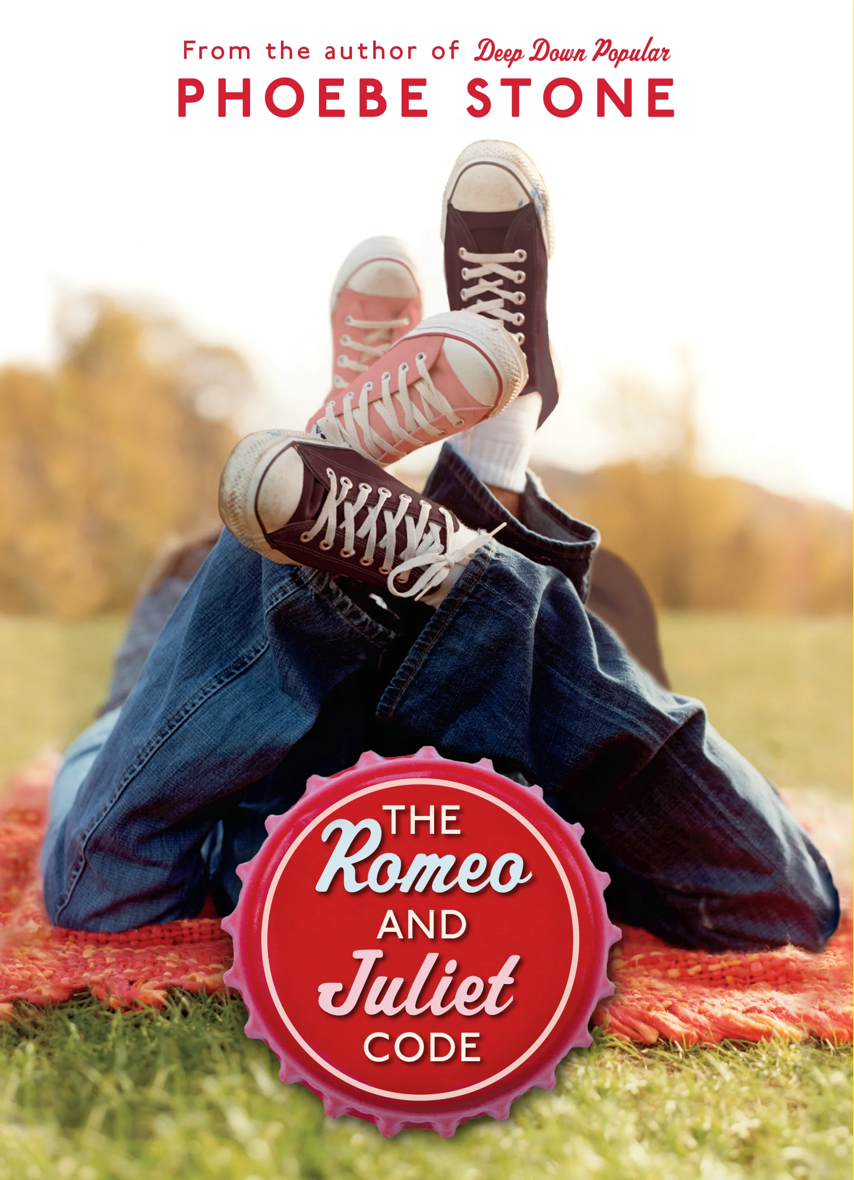 The Romeo and Juliet Code is the story of a young English girl who is sent to live with her American relatives in Maine during World War II. It's a story with a little romance and a lot of mystery. The cover is a photograph from Kate Powers Photography and although it has a very modern tone, I enjoyed trying to evoke the historical aspects of this book with the bottle cap type treatment and a polka-dotted book jacket and case.
