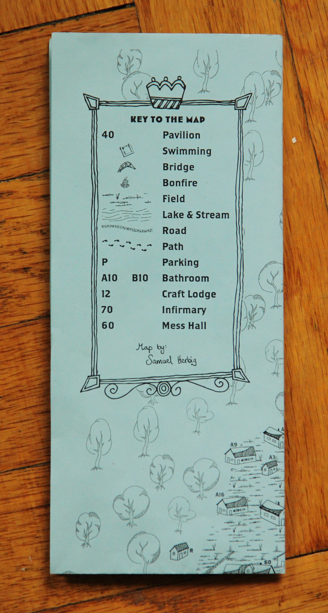 Map Key on the printed Map