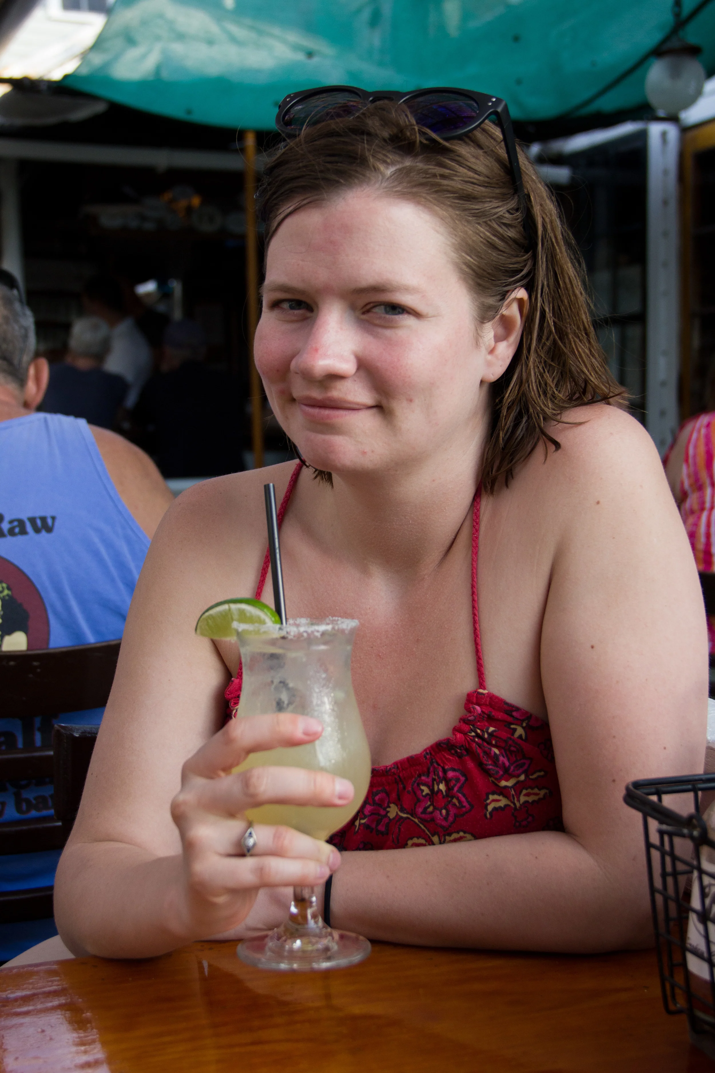 "We got there in time for happy hour"