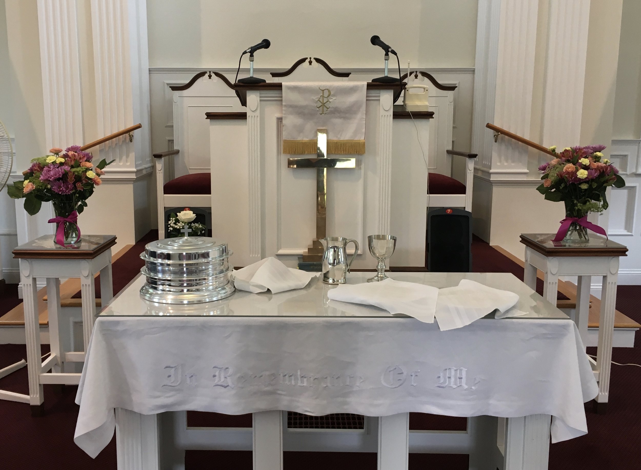 Communion Table and Pulpit