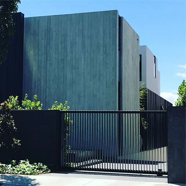 #macsuede pairs perfectly with with this beautiful formed concrete residence. #macrender #architecture #concretefinish #design #melbournearchitecture