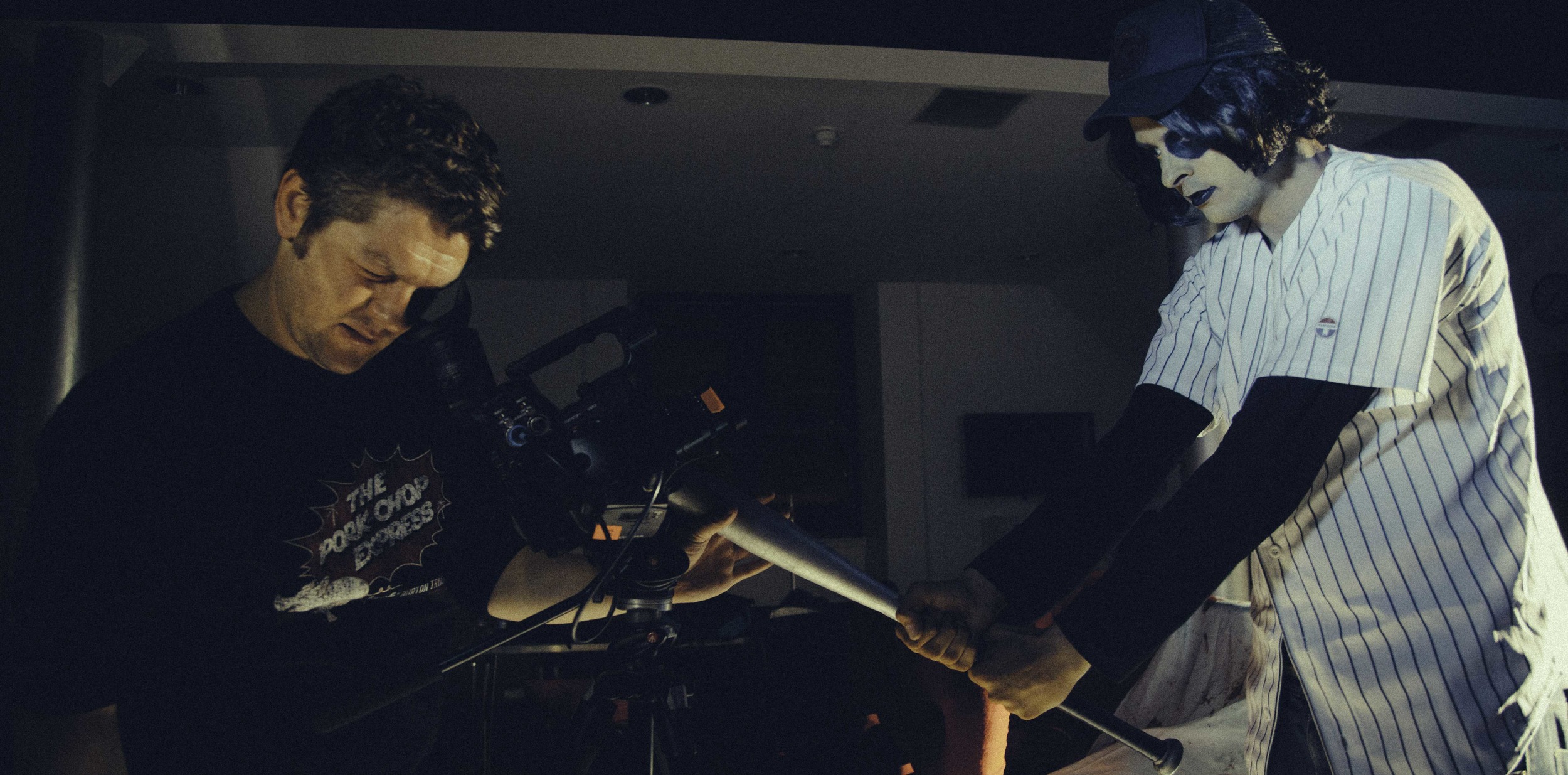 Setting up a shot with Danny (Baseball Furies)