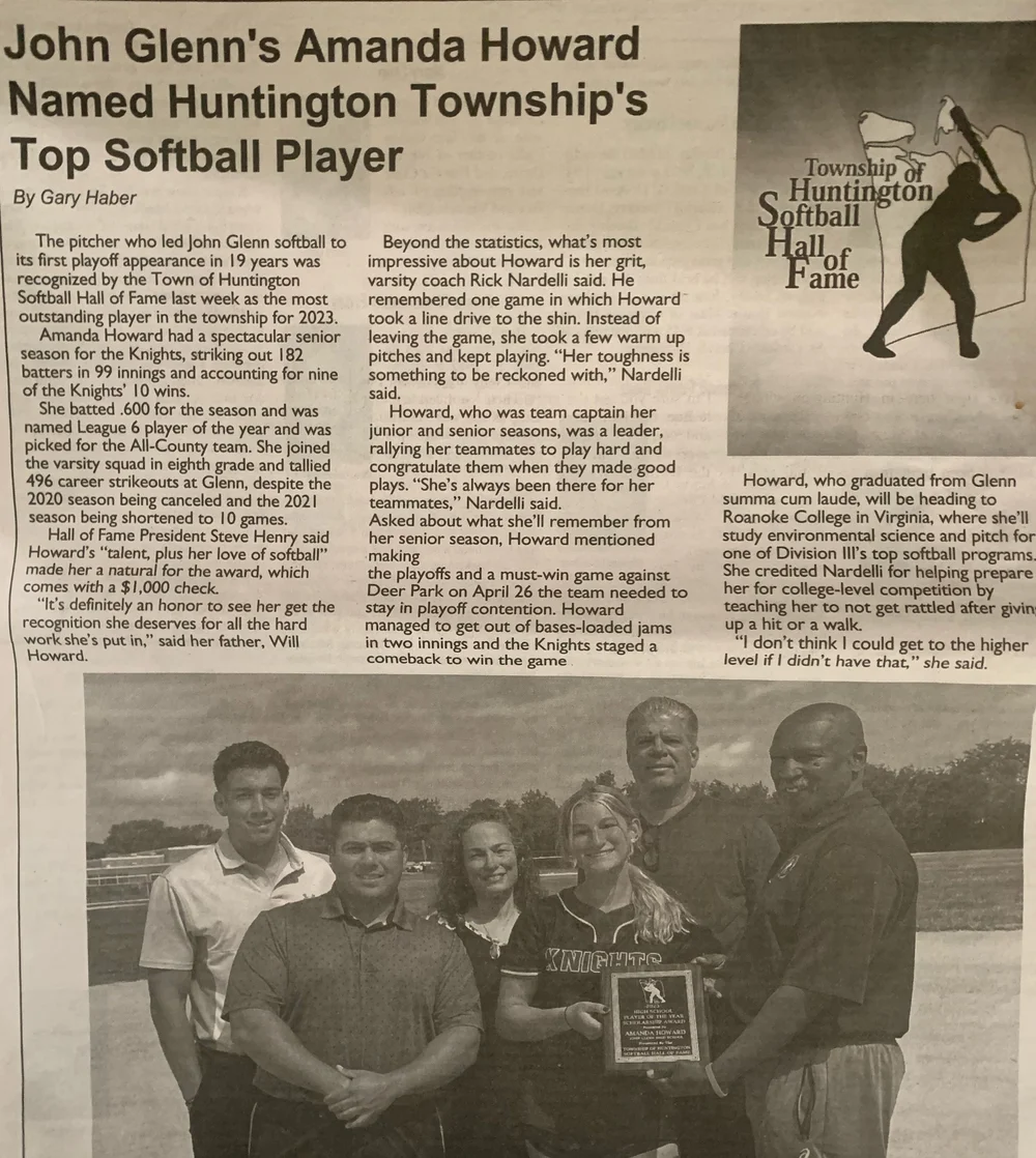 Girls Softball Scholarship — Huntington Township Softball Hall of Fame