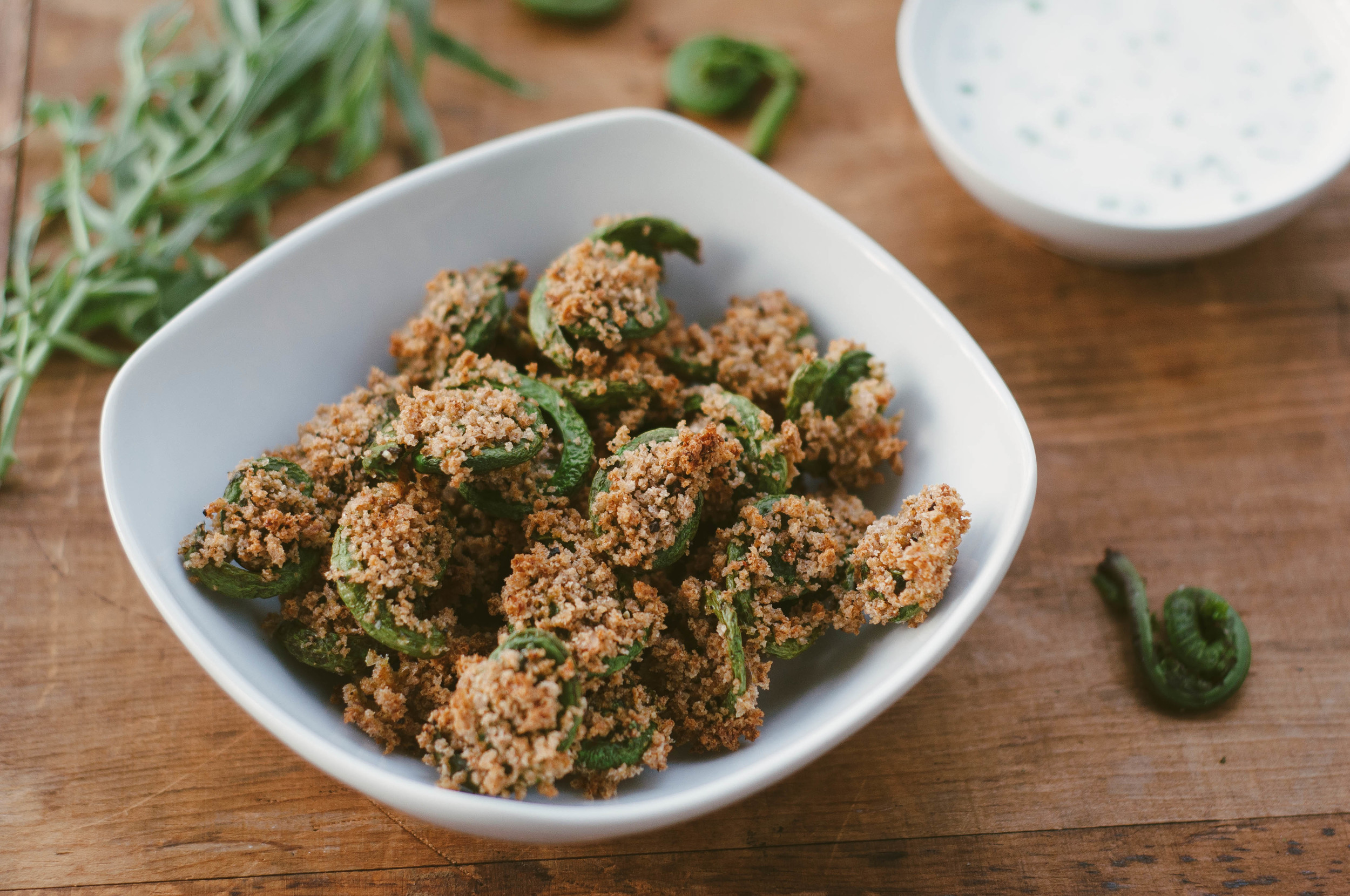 Crispy Fiddlehead Fritters