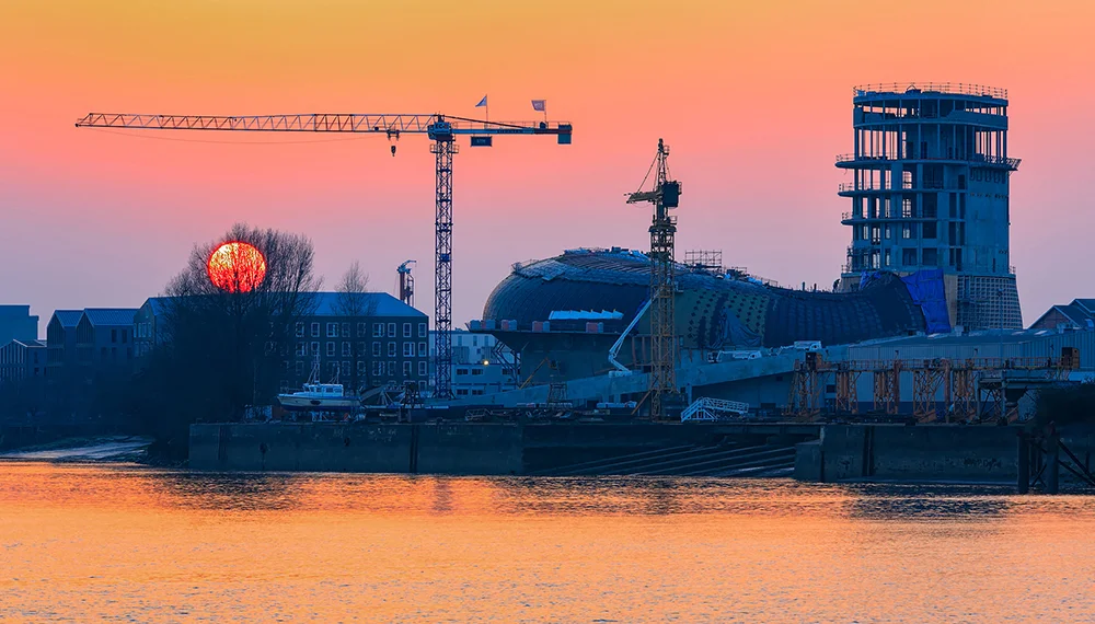 Construction de la cité du vin