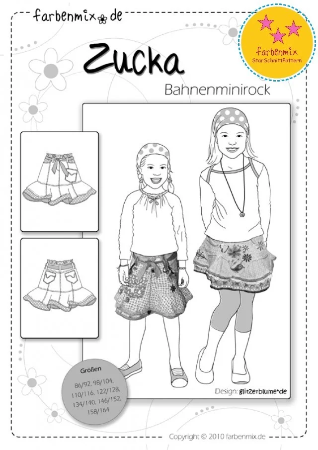 ZUCKA - KIDS SKIRT SEWING PATTERN BY FARBENMIX.jpg