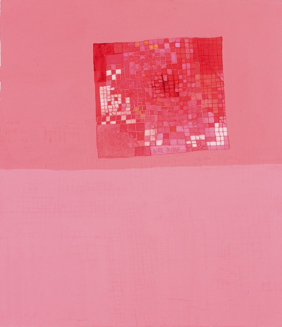 Note To Self. 2006. Acrylic on Paper. 16" x 14"