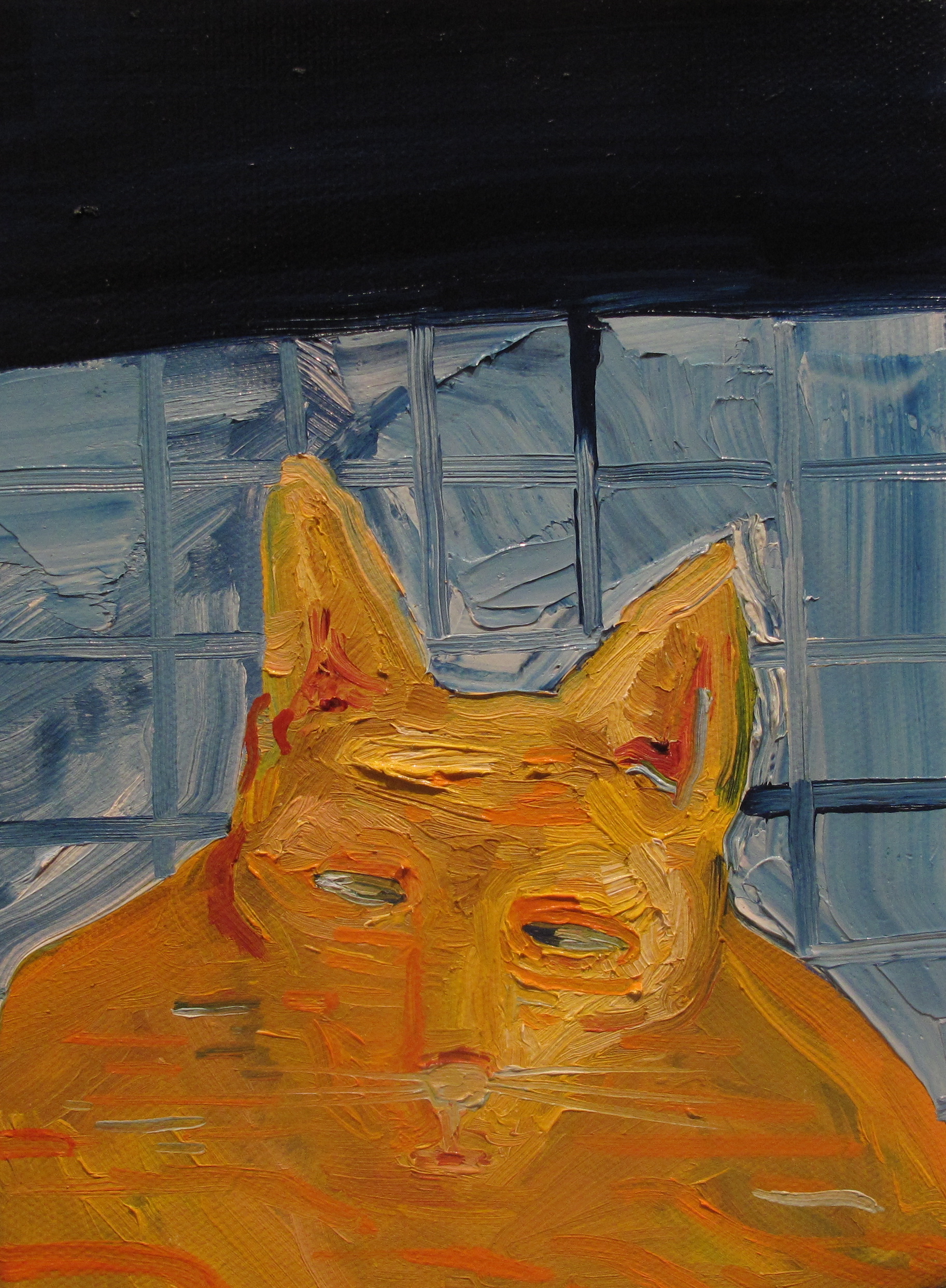 Sniffs. 2009. Oil on Canvas. 8" x 6"