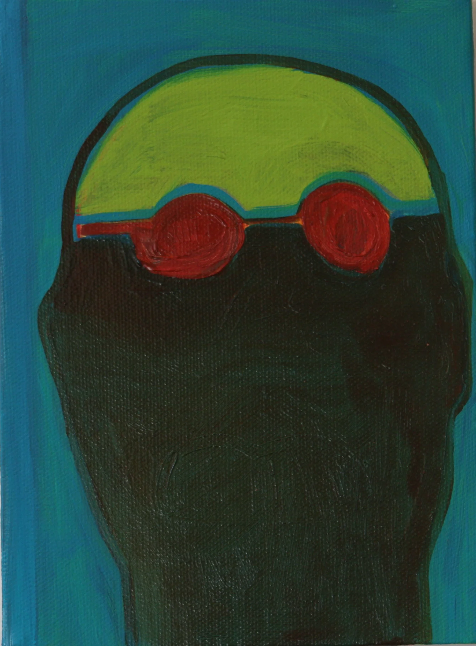 Swimmer. 2008. Oil on Canvas. 8" x 6"