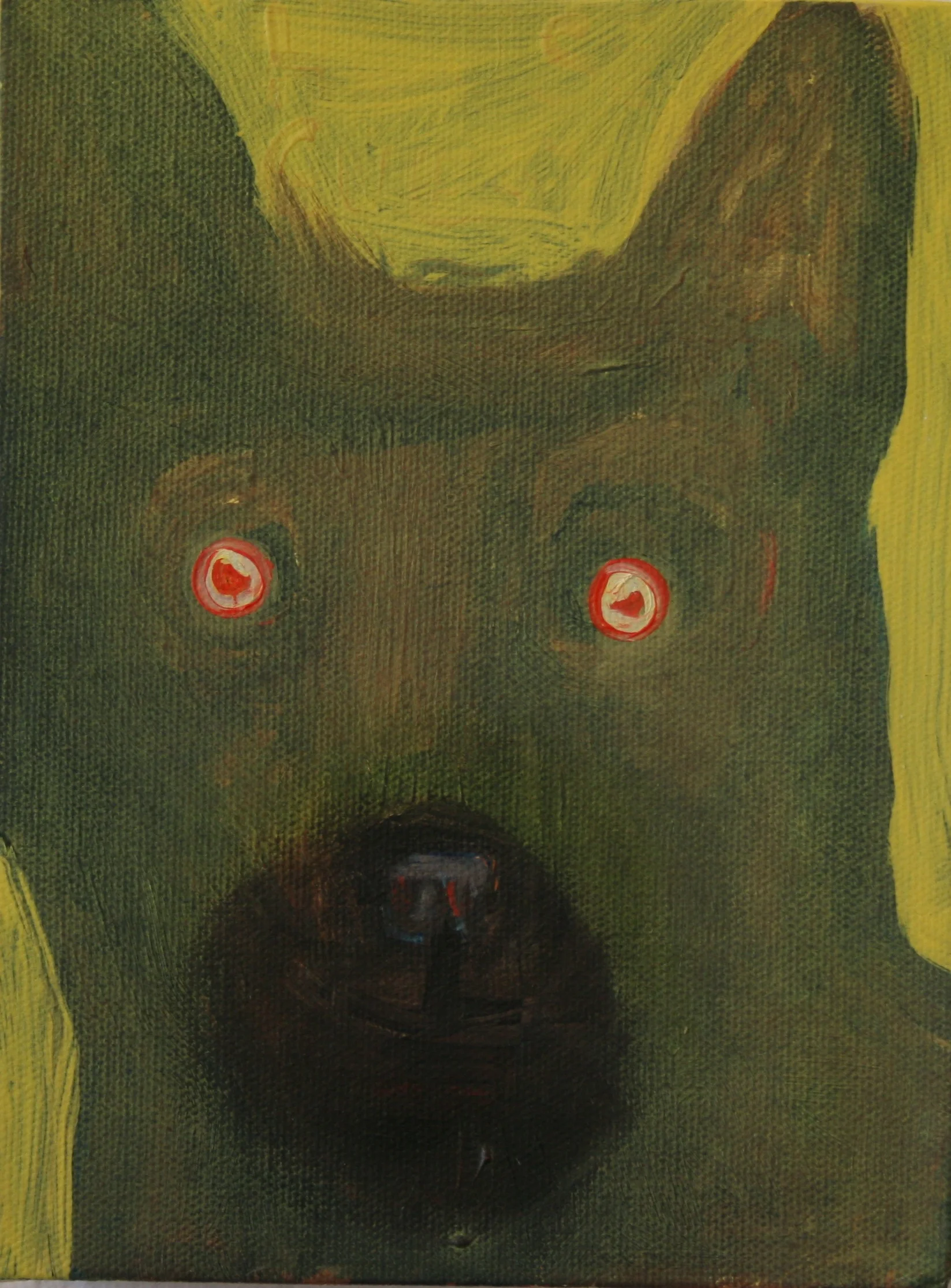 House Guest. 2008. Oil on Canvas. 8" x 6"