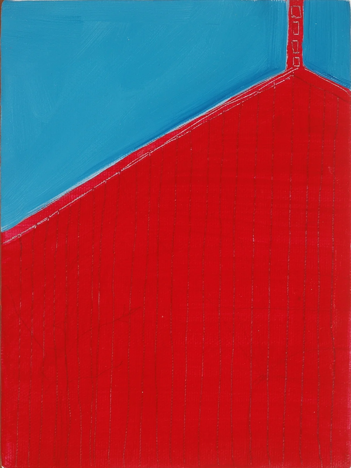 Red Church. 2010. Acrylic on Canvas. 12" x12"