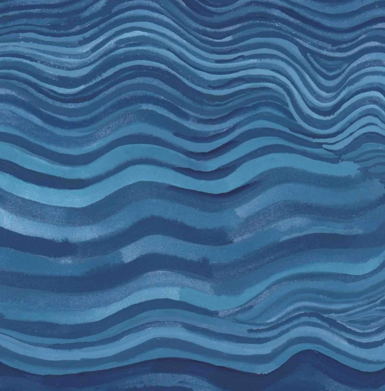 Water. 2014. Watercolor on Paper. 7" x 7"