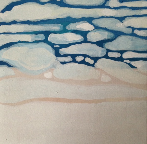 CO Clouds. 2014. gouache on paper. 6" x 6"