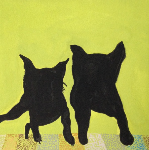 Imposter. 2014. gouache on paper. 6" x 6"