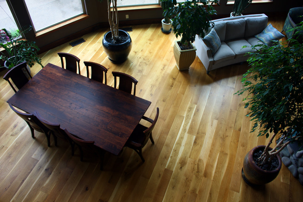 Wide Rustic Oregon White Oak hardwood flooring