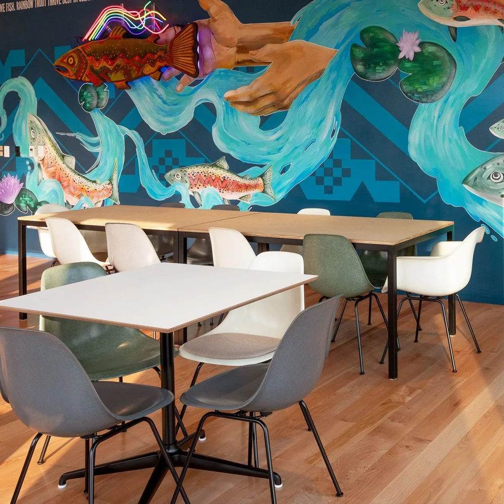 Bigleaf Maple Wide Plank Flooring  | Meyer Memorial Trust Building