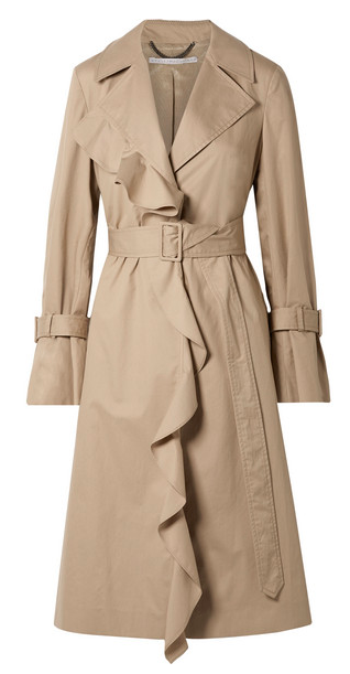 Why do trench coats need to be “borrowed from the boys”? This one was clearly “borrowed from Financial Director Barbie” and I LOVE IT / Coat: Stella McCartney