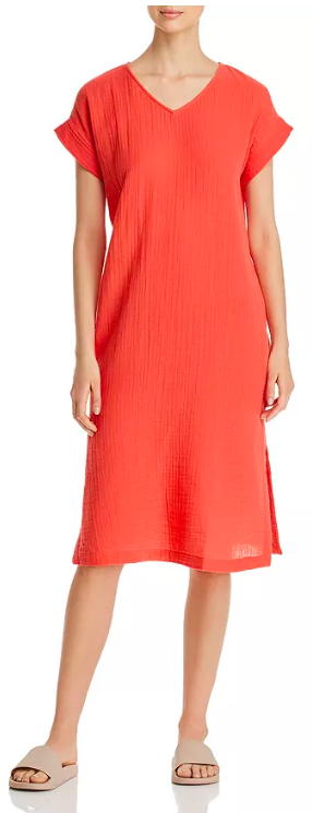 When its so 🔥the only thing allowed to touch you is the A/C vent - Dress Eileen Fisher