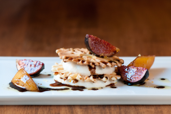 pizzele with abruzzi honey and black mission figs