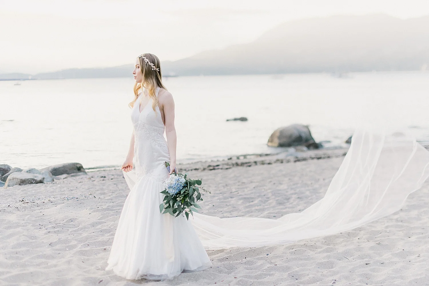 Kitsilano Beach Bridal Portraits 
