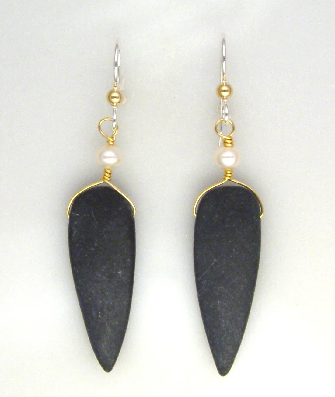 Unpolished Black Onyx Spear