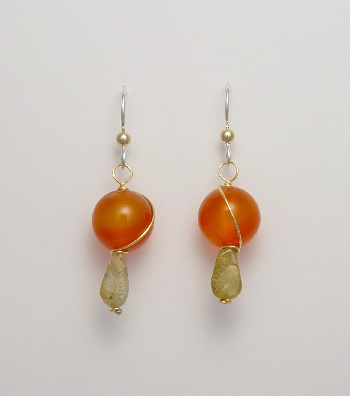 CARNELIAN AND AFRICAN GARNET EARRINGS