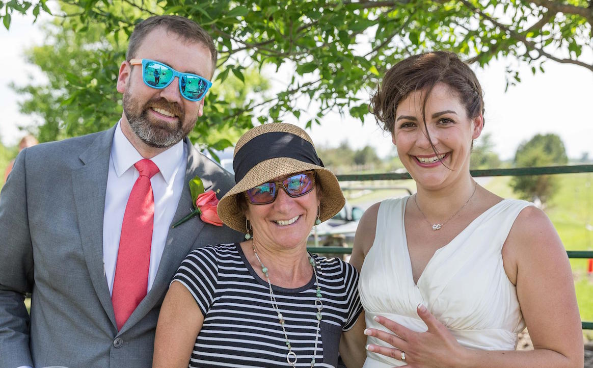 sandra with the happy couple