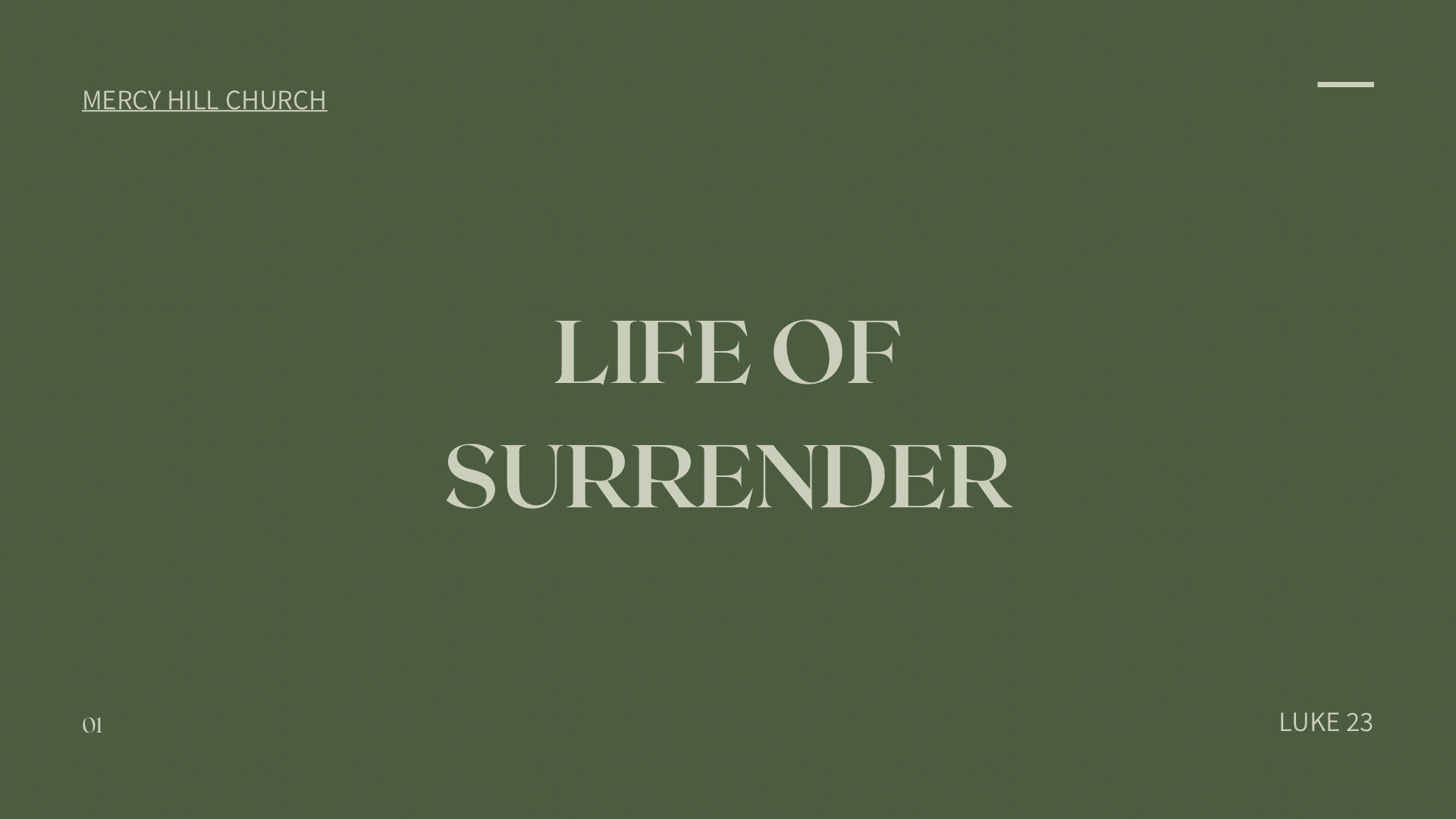 Life of Surrender