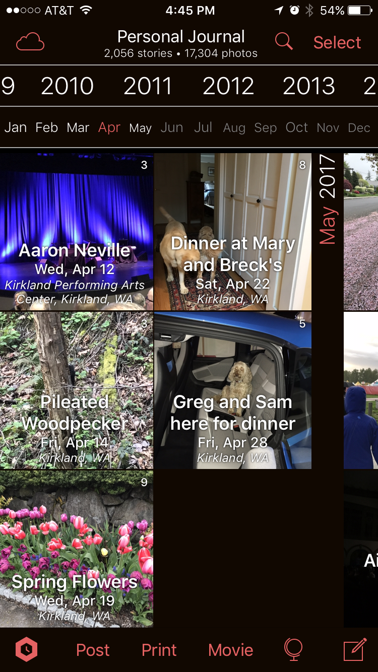 Timebox continuously groups your photos into daily stories.