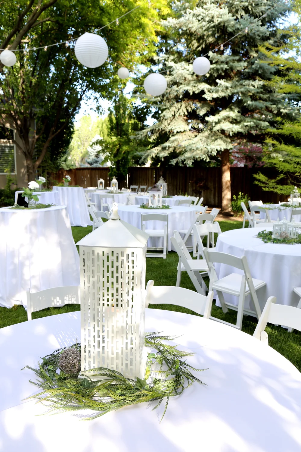 A Summer wedding reception