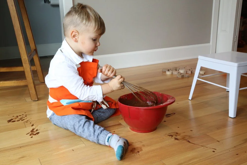 Birthday prep and fun in the kitchen