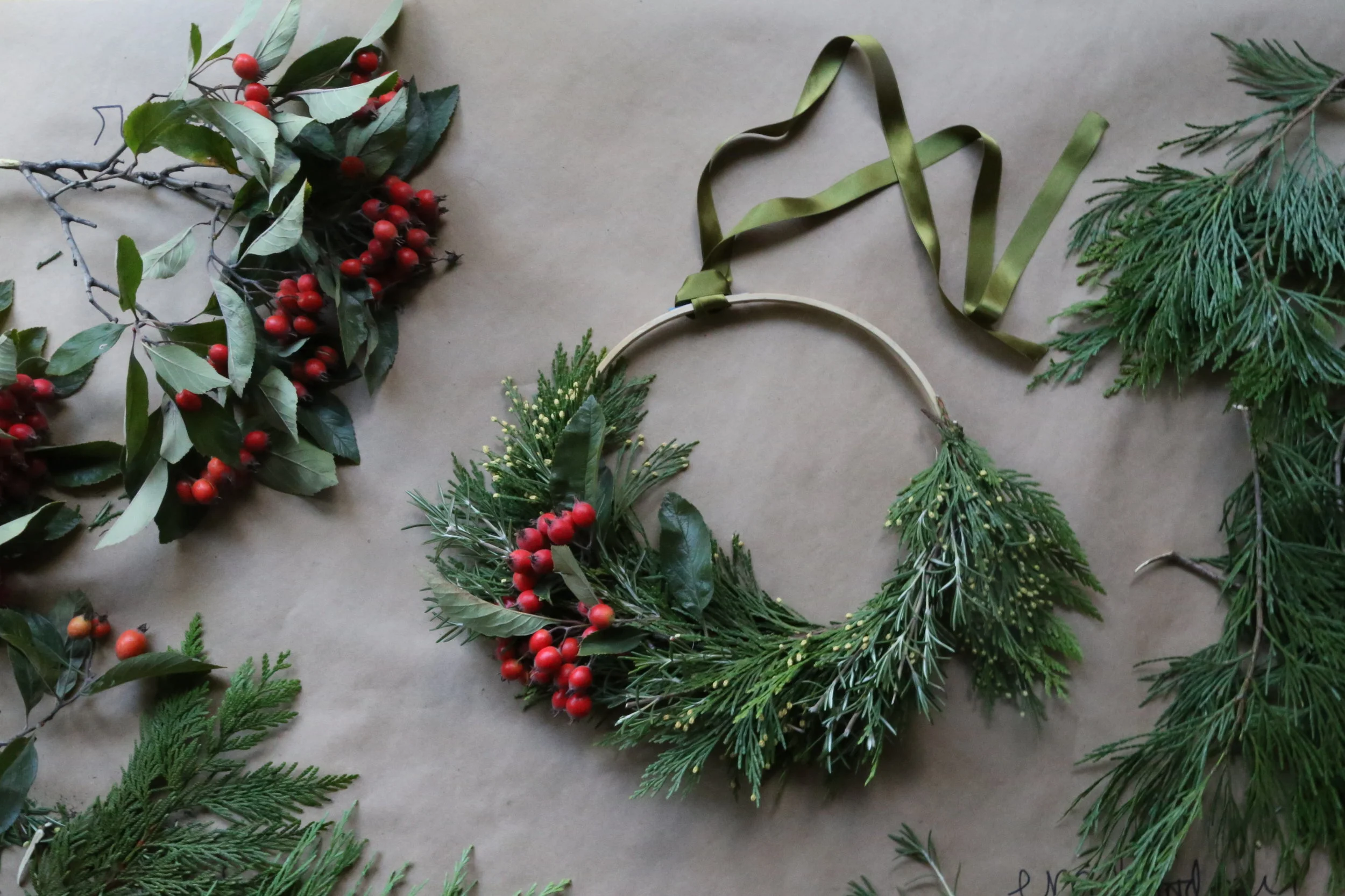 A city foraged wreath