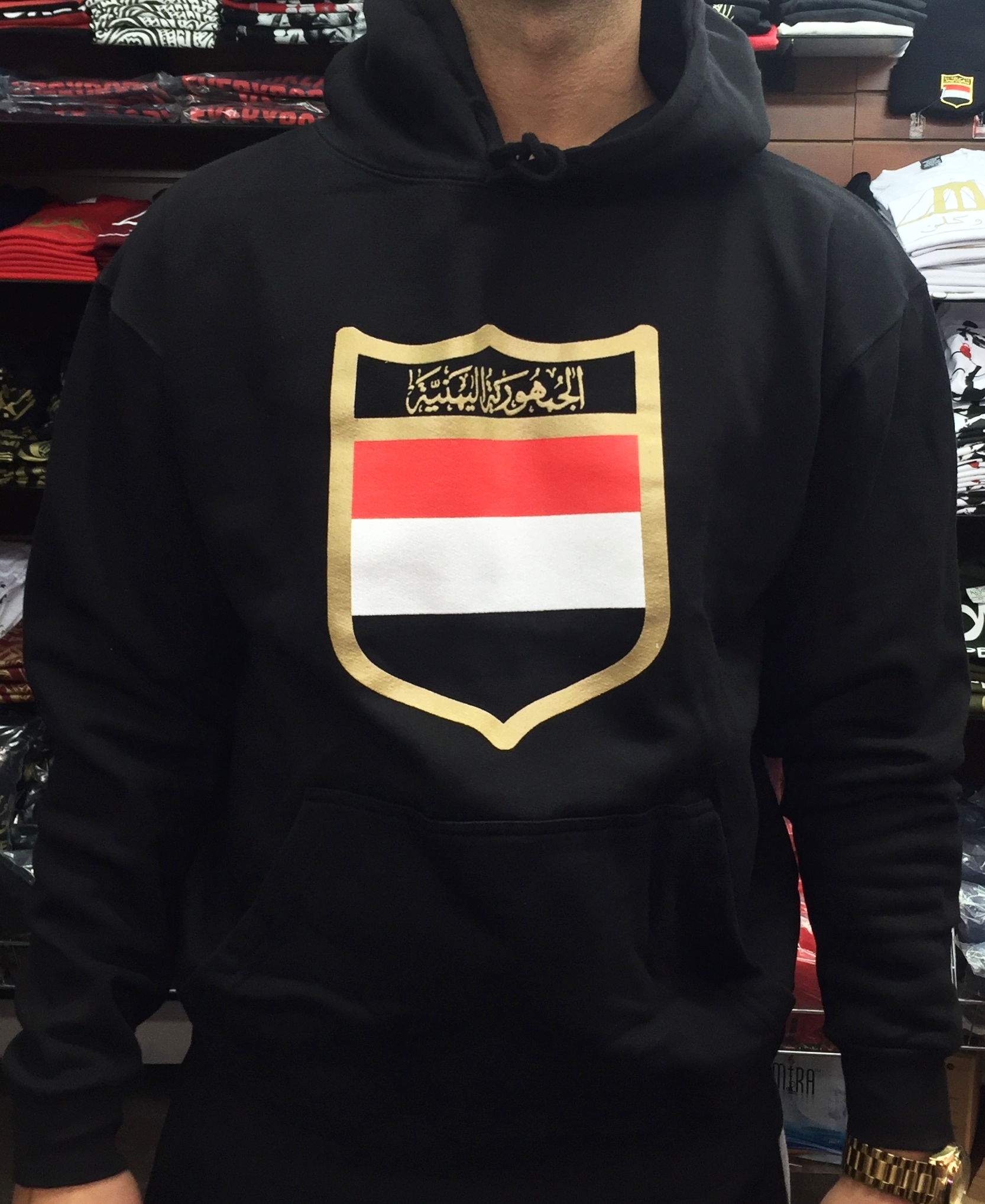 Yemen Flag National Emblem Teens Pullover Hoodie Midweight Sweatshirt Windbreaker Hooded Shirts